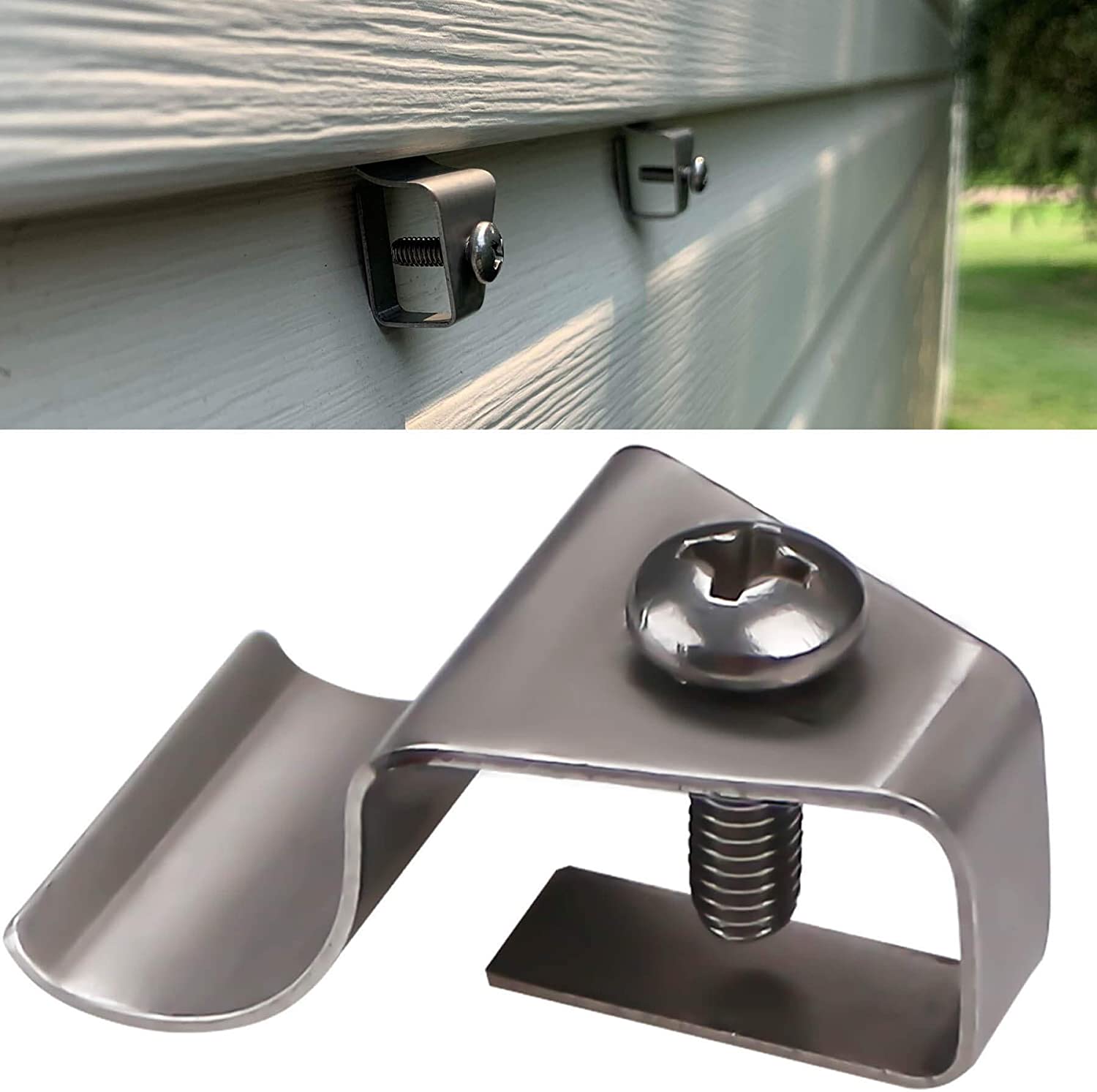 Vinyl Siding Clips Hooks No-Hole Needed Siding Screws Hanger
